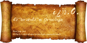 Ábrahám Orsolya névjegykártya