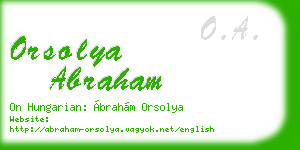 orsolya abraham business card
